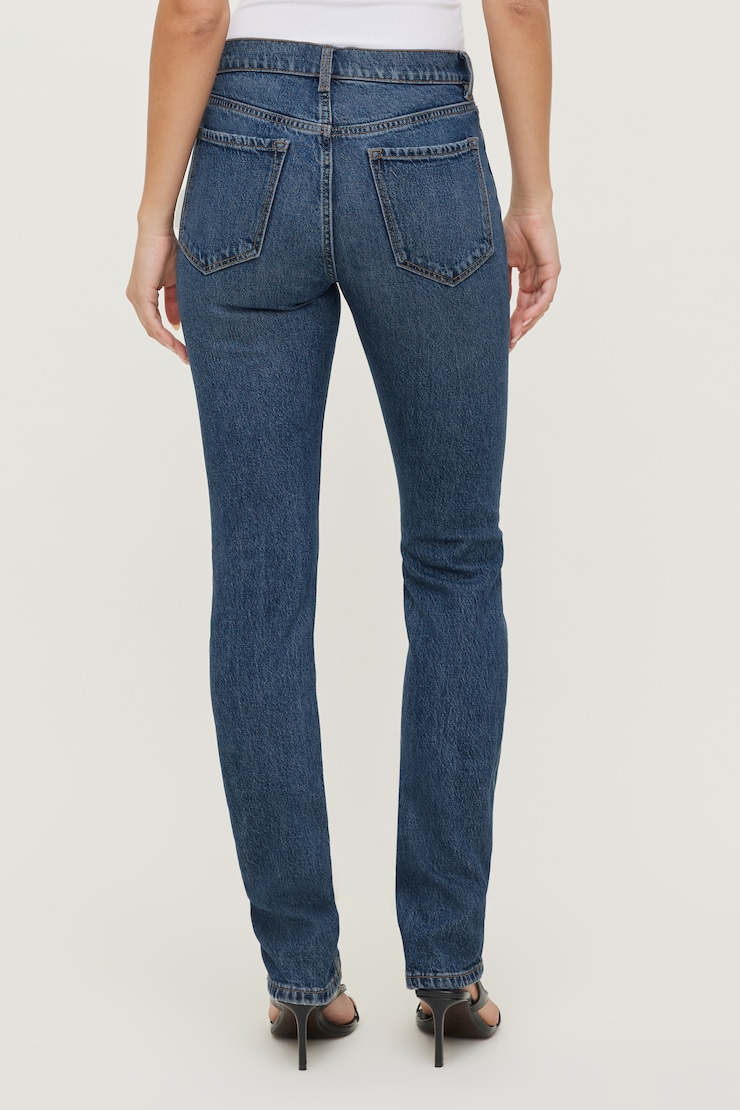 Mid Rise Slim Cigarette Leg Jeans Medium Indigo / Aspen large