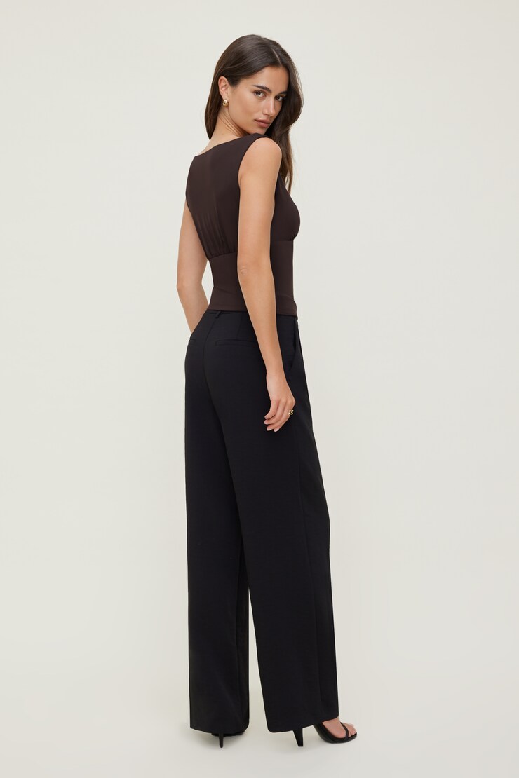 Sculpt Cinched Waist Top Java Brown large