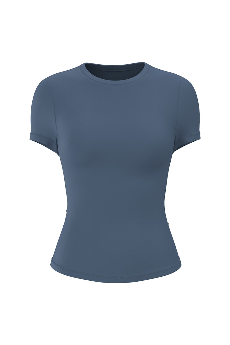Baretouch Crewneck T-Shirt, Heated Indigo, large