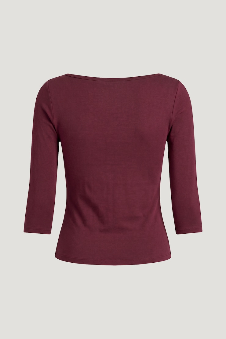 Maude Cotton Spandex T Shirt Maroon Banner large