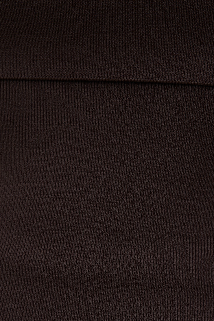 Foldover Off Shoulder Sweater Java Brown large