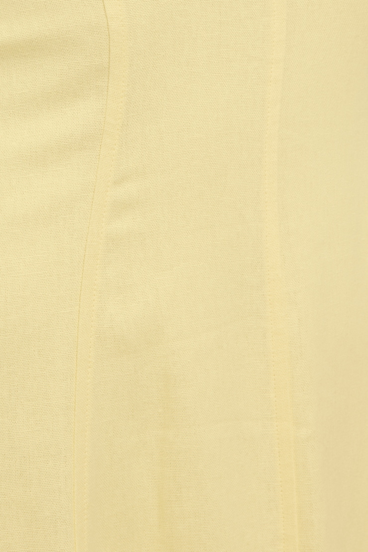 Belle Linen Midi Dress Double Cream Yellow large
