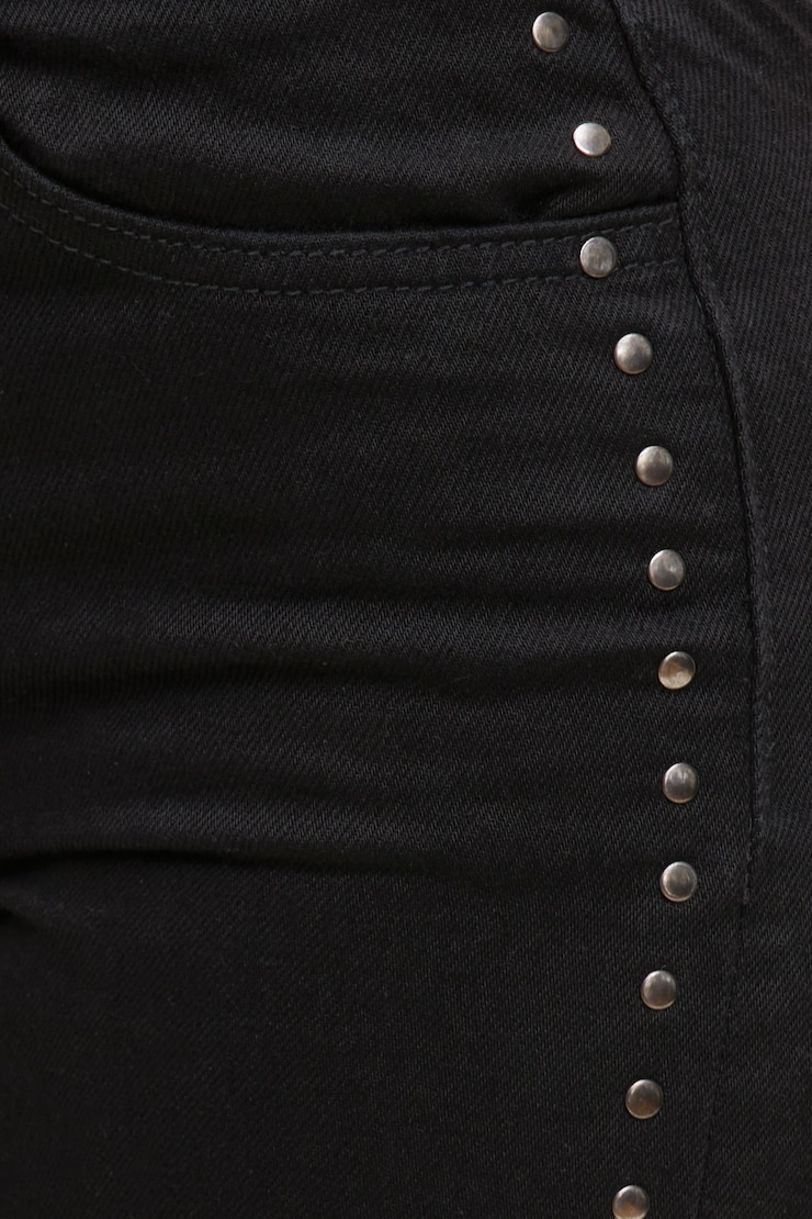 Heidi High Rise Wide Leg Jeans Studded Noir large