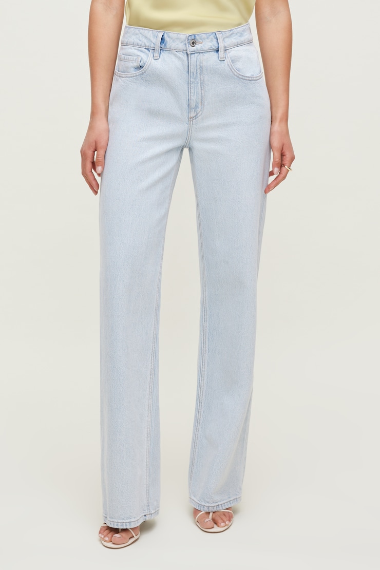 Heidi High Rise Wide Leg Jeans Light Indigo / Glace large