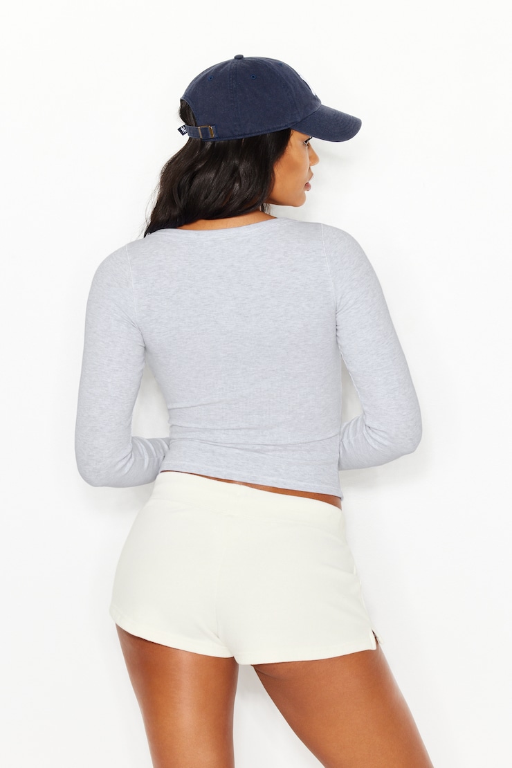 SnatchRib Crossover Longsleeve Top Gray | Garage