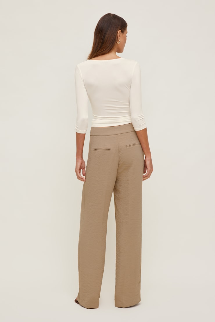 Yasmin Airflow Straight Leg Pants Taupe Mix large