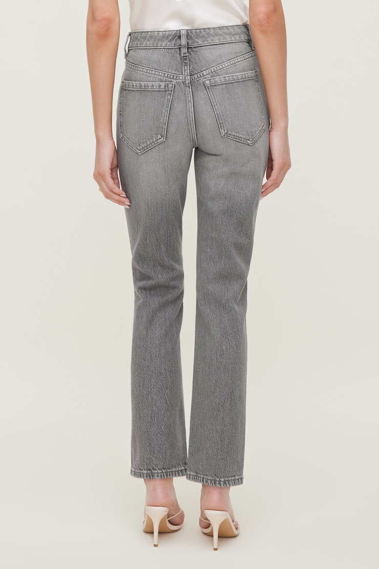 Frenchie High Rise Slim Leg Jeans Medium Black / Dove Grey large
