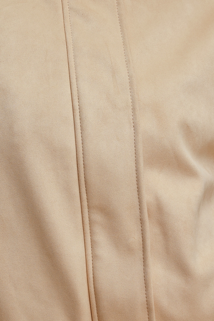 Brynn Faux Suede Bomber Jacket Pumice Stone Beige large