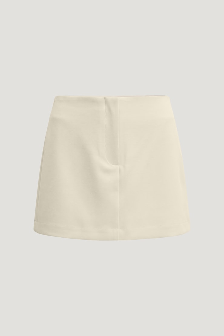 Fitted Mini Skort Rainy Day Beige large