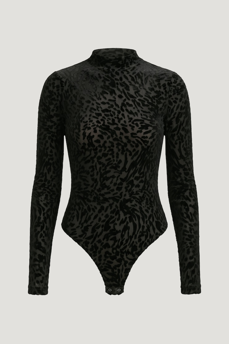 Jaden Burnout Bodysuit Jet Black large
