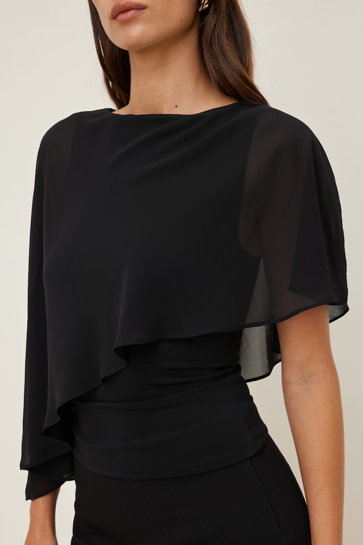 Sculpt Cape Top Jet Black large