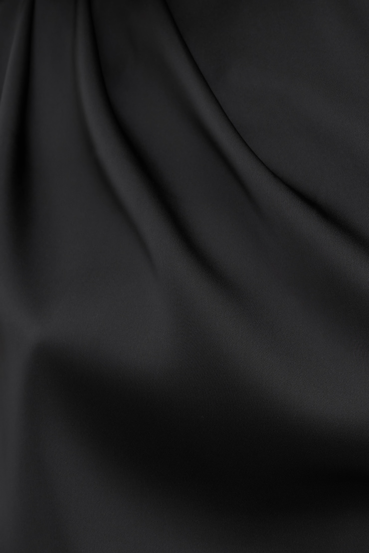 Alexa Satin Blouse Jet Black large