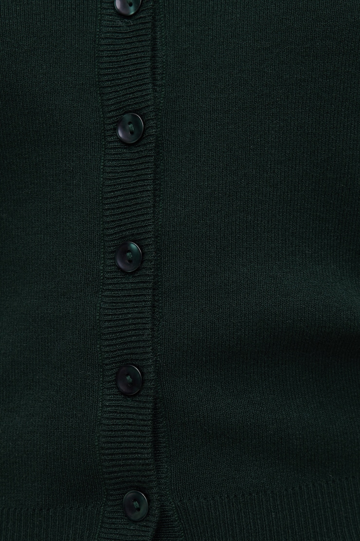 Rebecca Crewneck Cardigan Scarab Green large
