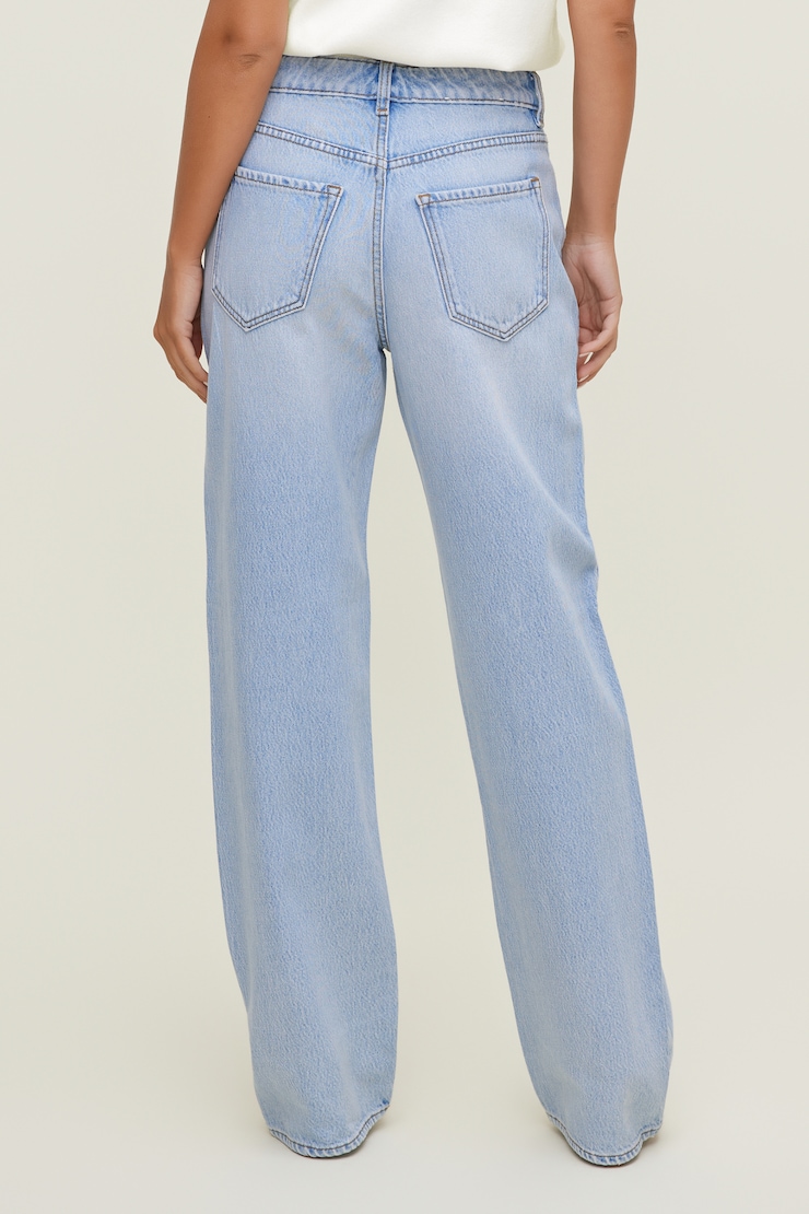 Mika Mid Rise Relaxed Straight Leg Jeans Light Indigo / Brady Blue large
