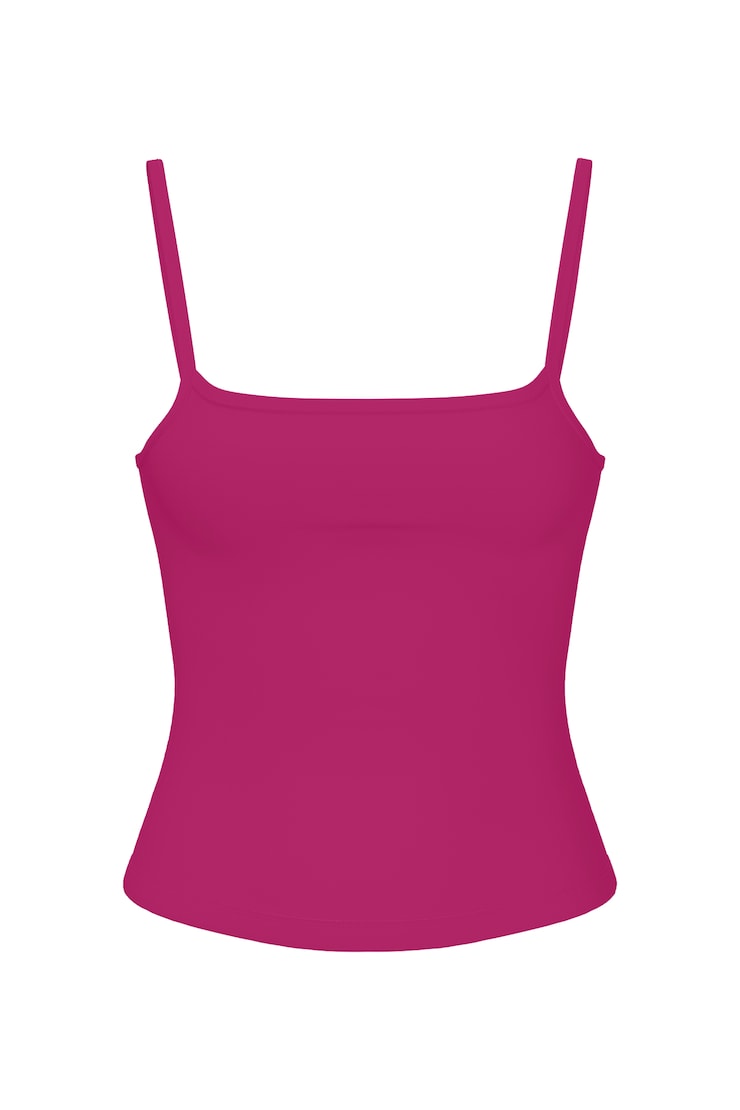 Sleek Scoop Cami Top, Raspberry Cheeks Pink, large