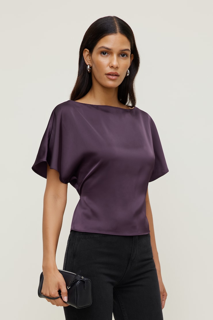 Blouse en satin Farra
