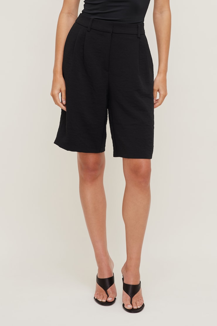 Alex High Rise Bermuda Shorts Jet Black large
