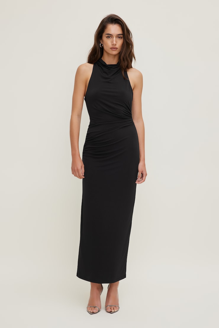 Willow Sculpt Maxi Dress Jet Black large