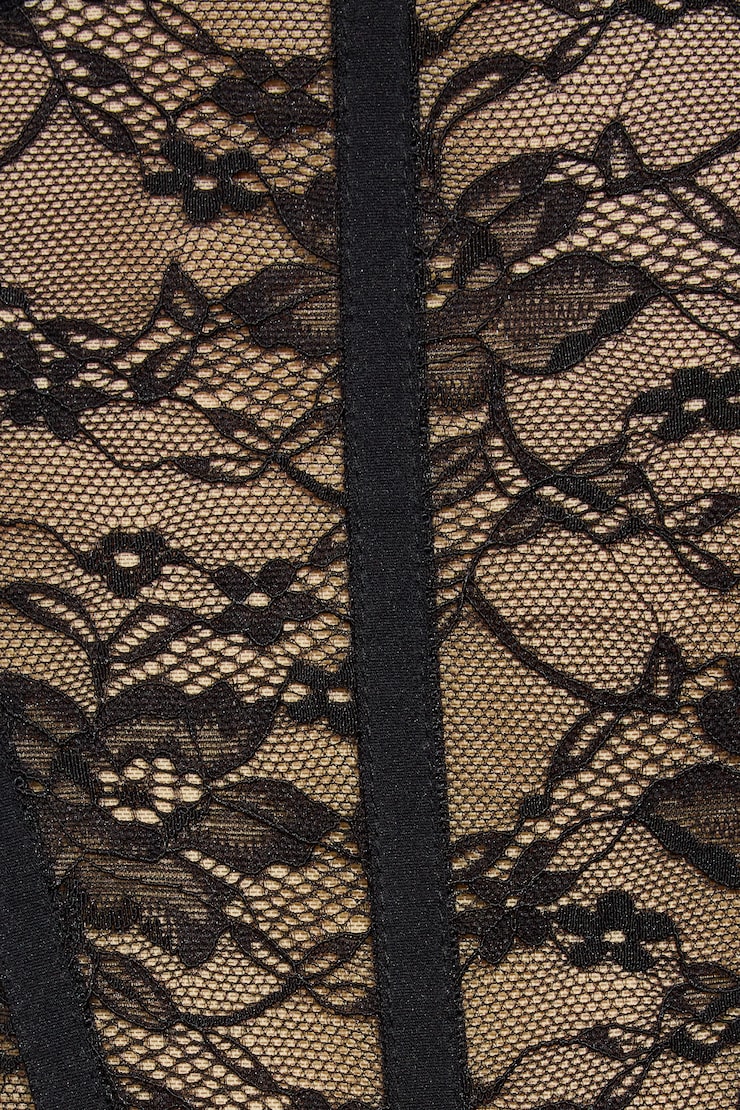 Amaya Lace Bustier Top, Jet Black, large