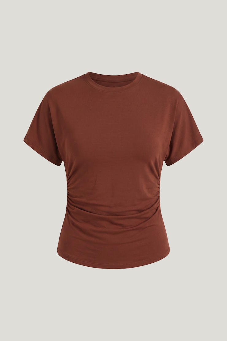 Andrea Jersey T Shirt Dark Paprika Burgundy large