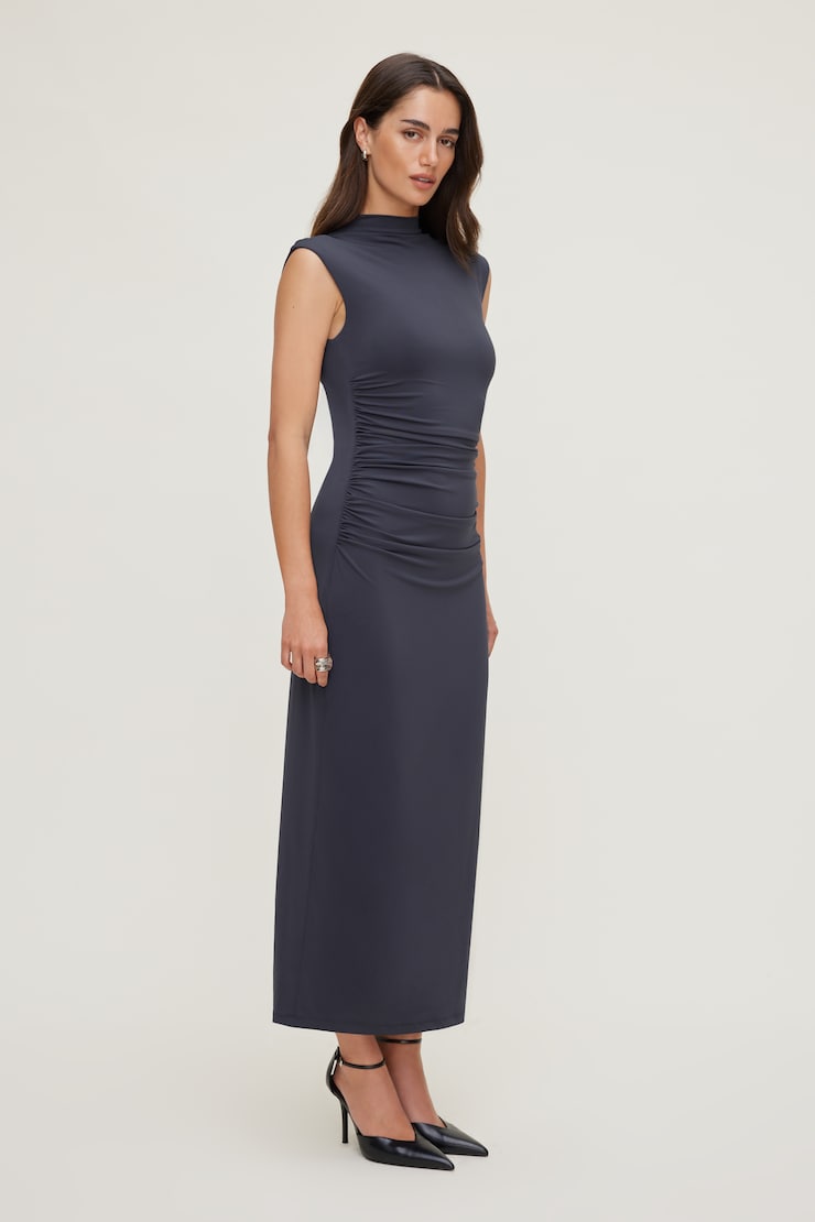 Bria Sculpt Maxi Dress India Ink Grey large