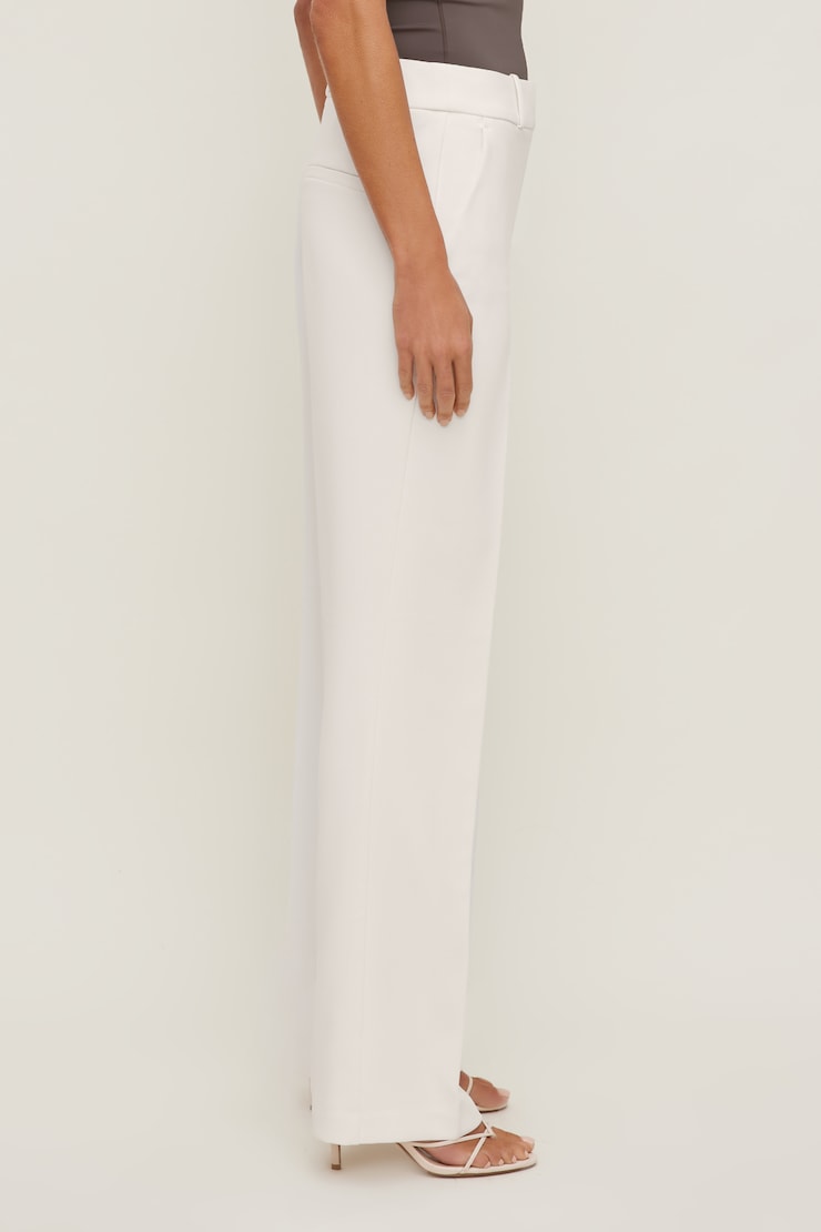 Camelia Crepe Straight Leg Pants Calming Off White large