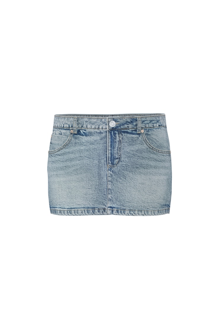 Denim Micro Skort, Amaris Blue, large