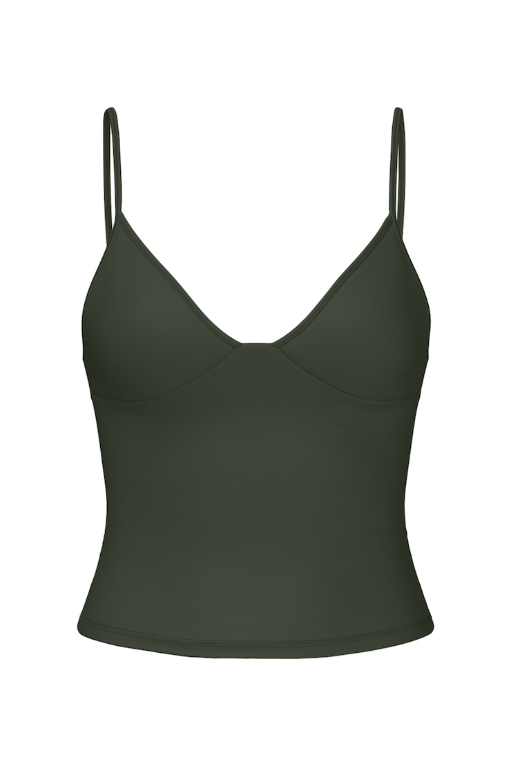 Active Plunge Cami Top, Olive Obsession, large