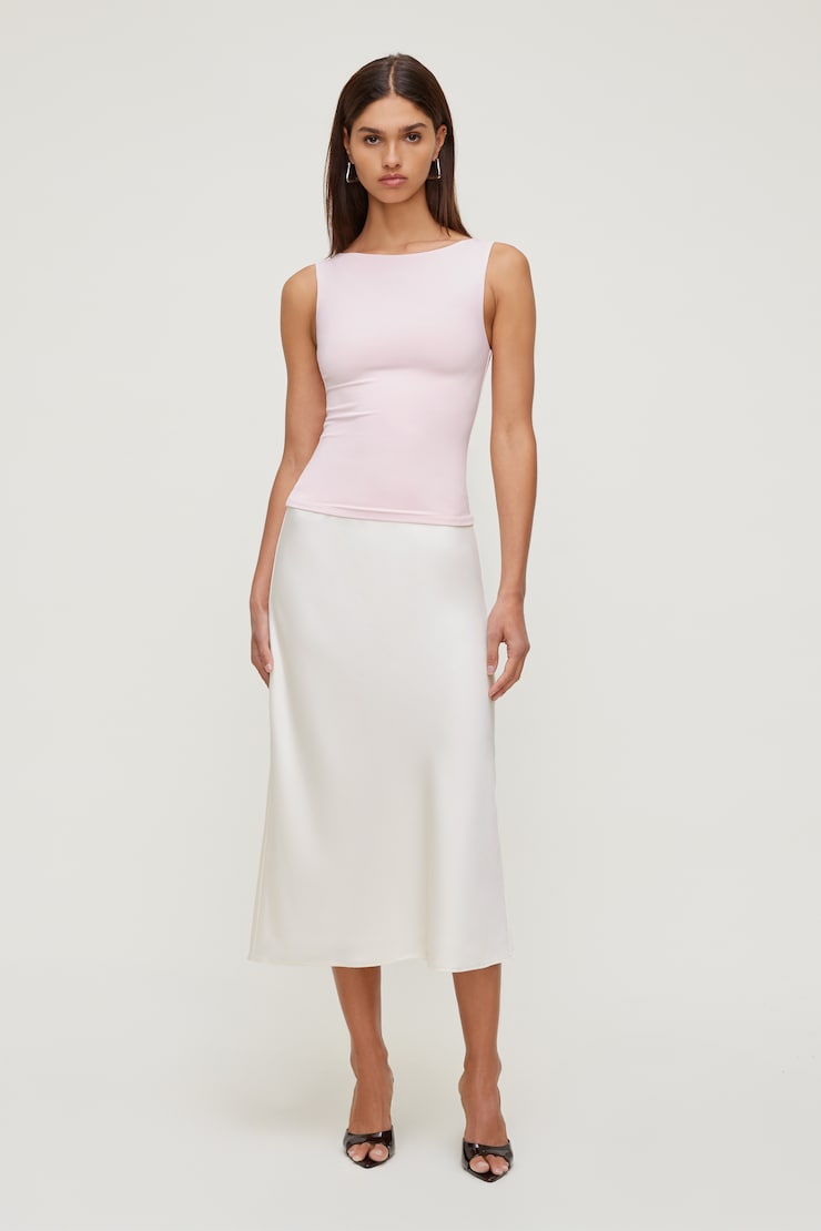Nola Sculpt Tank Top Pale Lilac Pink large