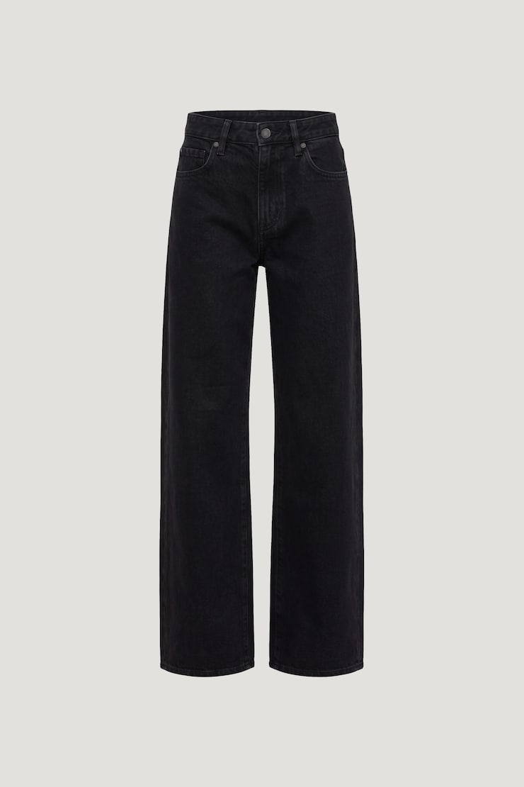 Kennedy High Rise Barrel Leg Jeans Granite Black large