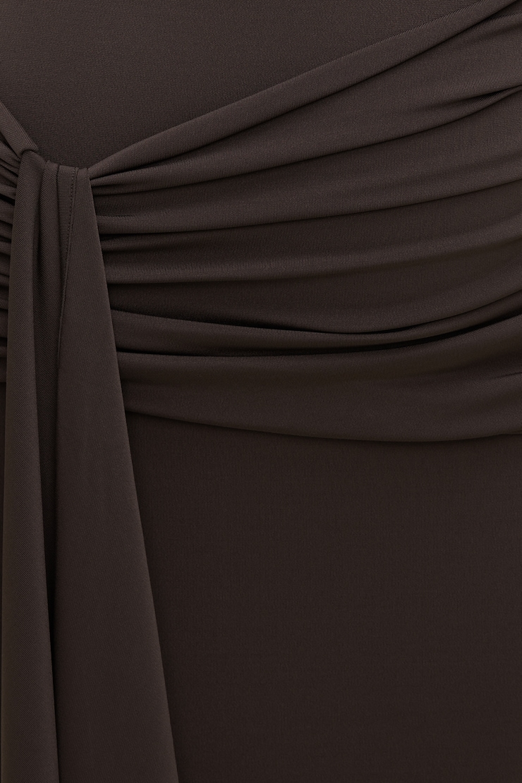 Talia Sculpt Maxi Dress Java Brown large