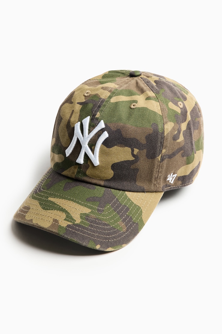 47 BRAND Clean Up Cap  - NY, Camo/White, large