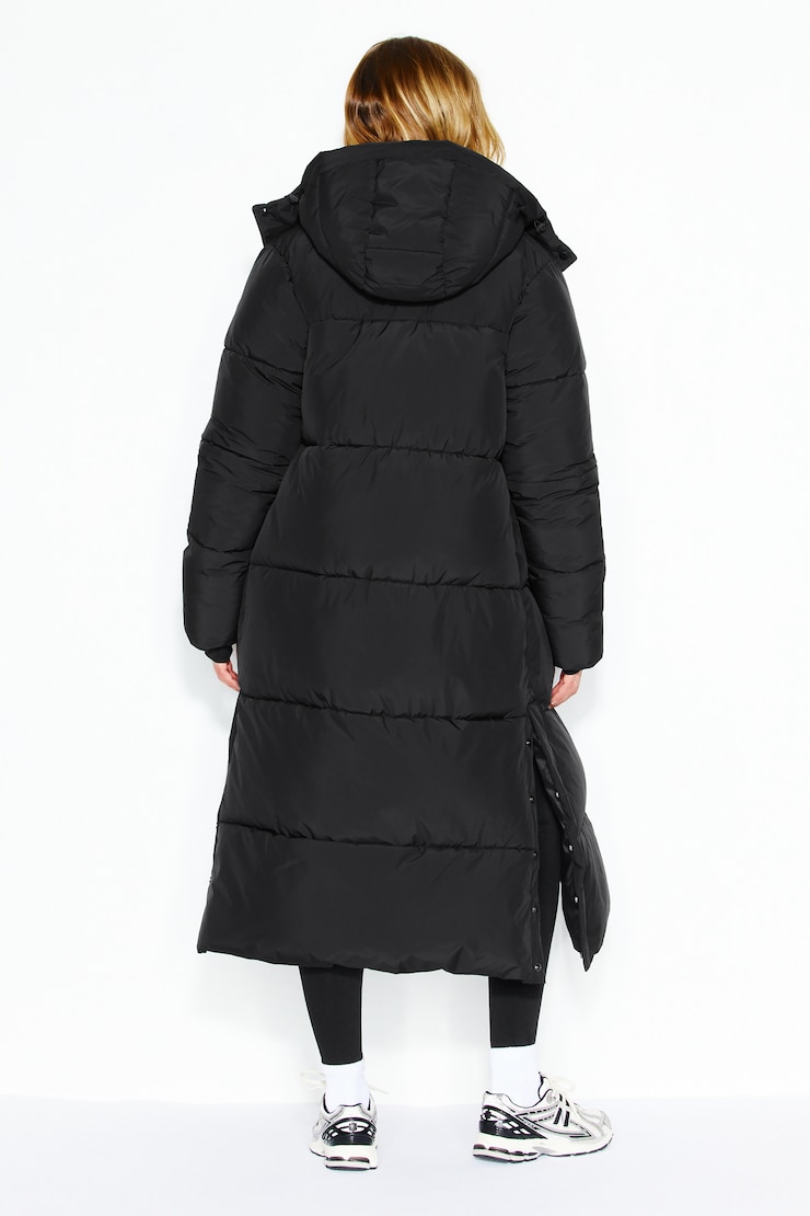 Maxi Puff Coat, Jet Black, large