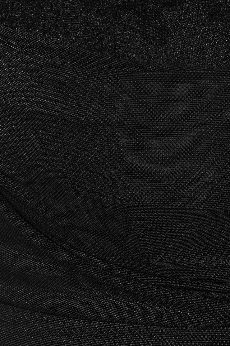 Ally Mesh Peekaboo Bustier, Jet Black, large