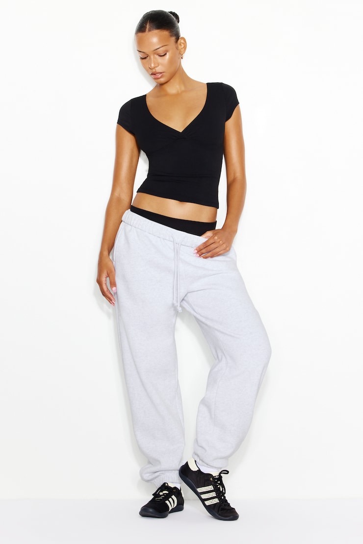 Sleek Crossover T-Shirt, Jet Black, large