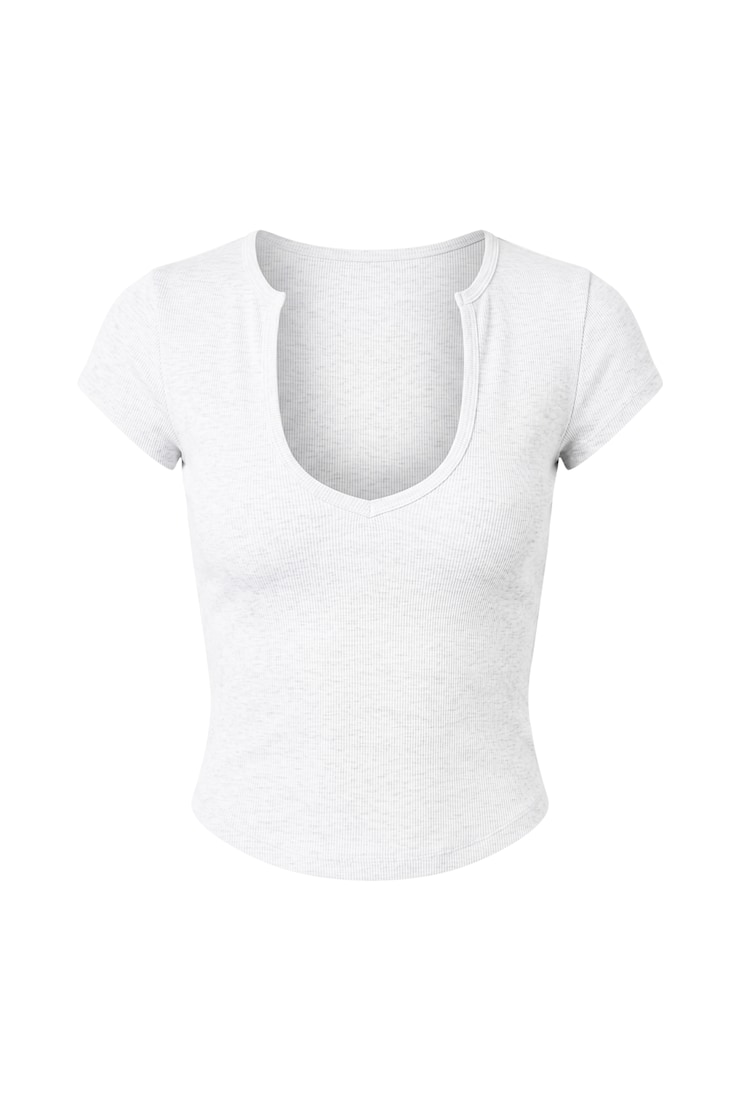 SnatchRib Notch T-Shirt, Spring Grey Mix, large