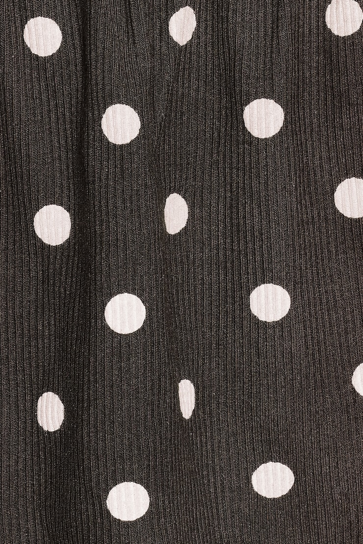 SuperSoft Ribbed Flyaway Cami Top, Brown/Sweet Cream Dots, large