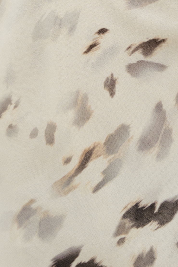 Plunge Babydoll Tank Top Beige Floral large