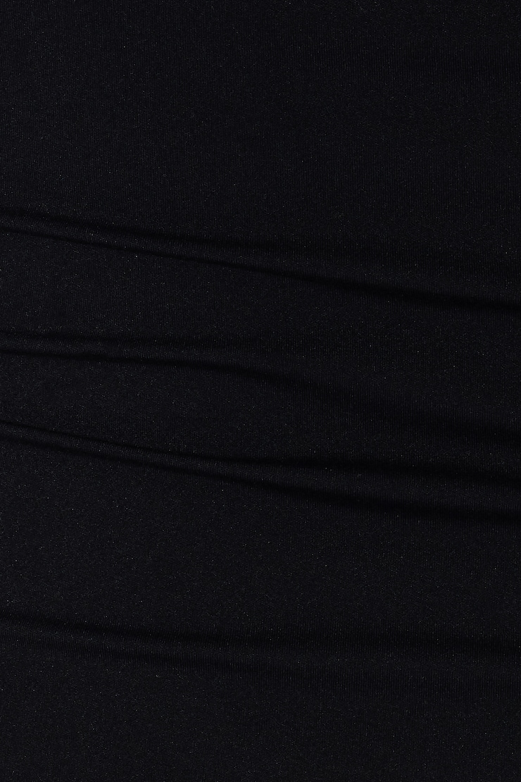 Sleek Crossover Longsleeve Top, Jet Black, large