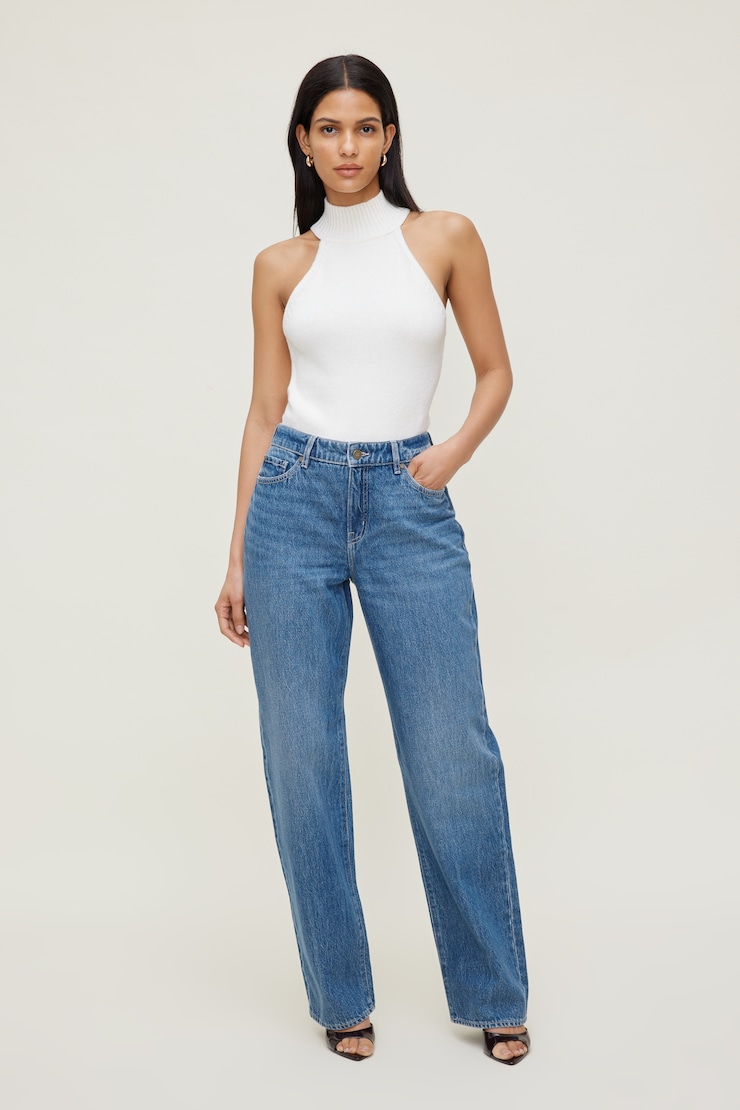 Mika Mid Rise Relaxed Straight Leg Jeans