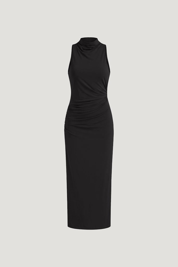 Willow Sculpt Maxi Dress Jet Black large