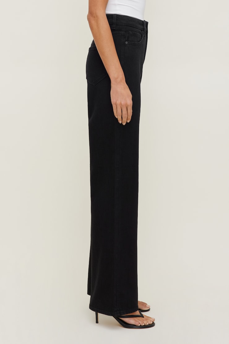 Heidi High Rise Wide Leg Jeans Dark Indigo / Noir large