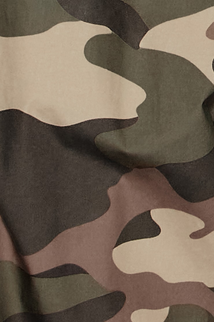 Pantalon cargo en popeline à jambe ballon, Camouflage écrasé, large