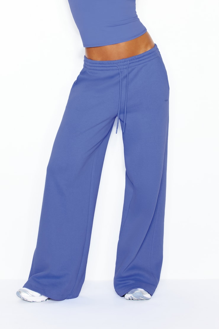 UltraFleece Wide Leg Sweatpants, Blue Blush, large