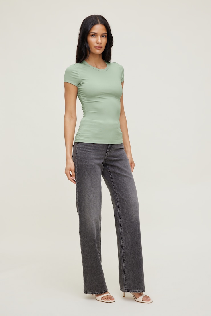 Rumi Crewneck T Shirt Macaroon Mint Blue large