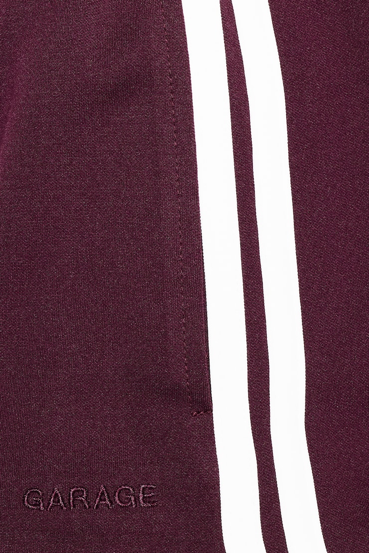 Short de course à taille basse en tricot, Marron figue fantaisie, large