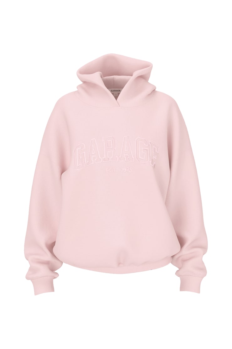 UltraFleece Hoodie, Pink Wink with GARAGE Logo, large