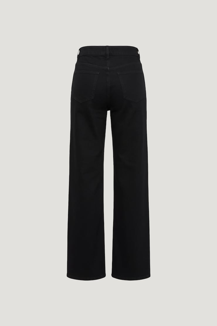 Heidi High Rise Wide Leg Jeans Studded Noir large