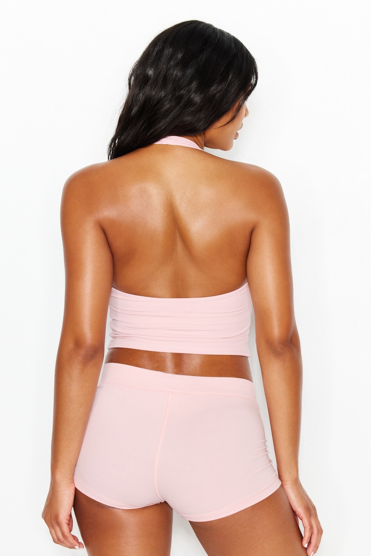 Active Wrap Halter Top, Pink Wink, large