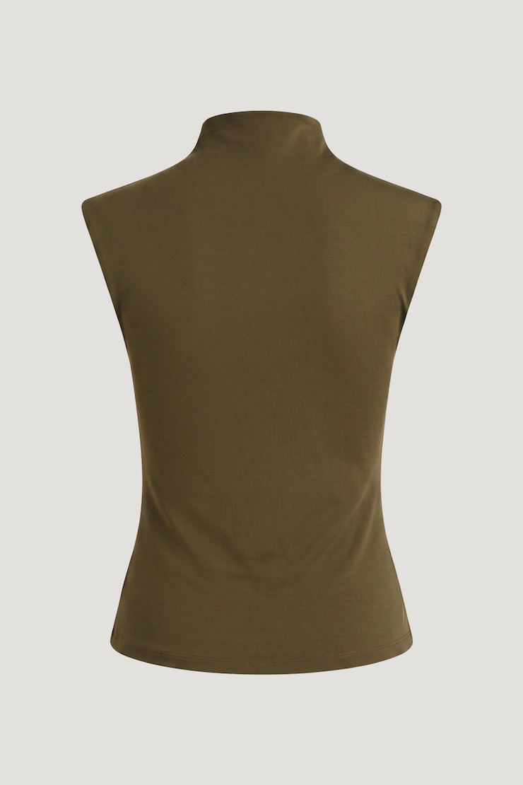 Bria Sculpt Top Dark Olive Khaki large